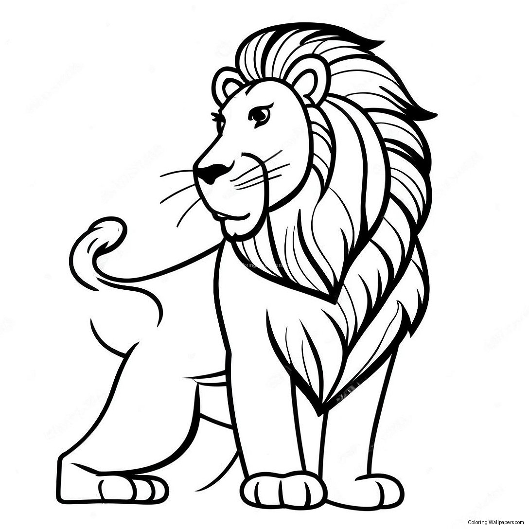 Roaring Lion Coloring Page 40848