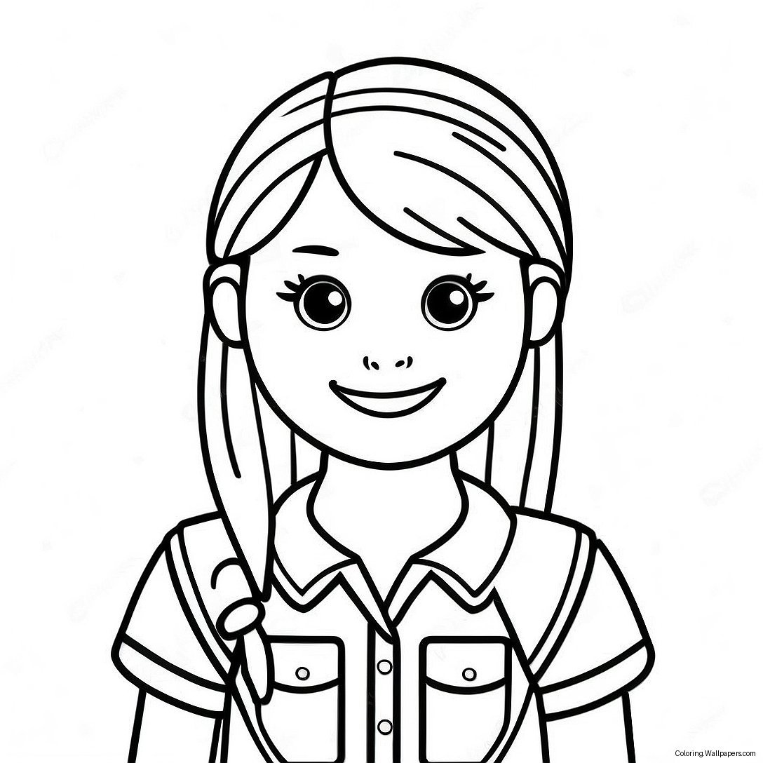 Página Para Colorear De Chica Preppy De Roblox 38651