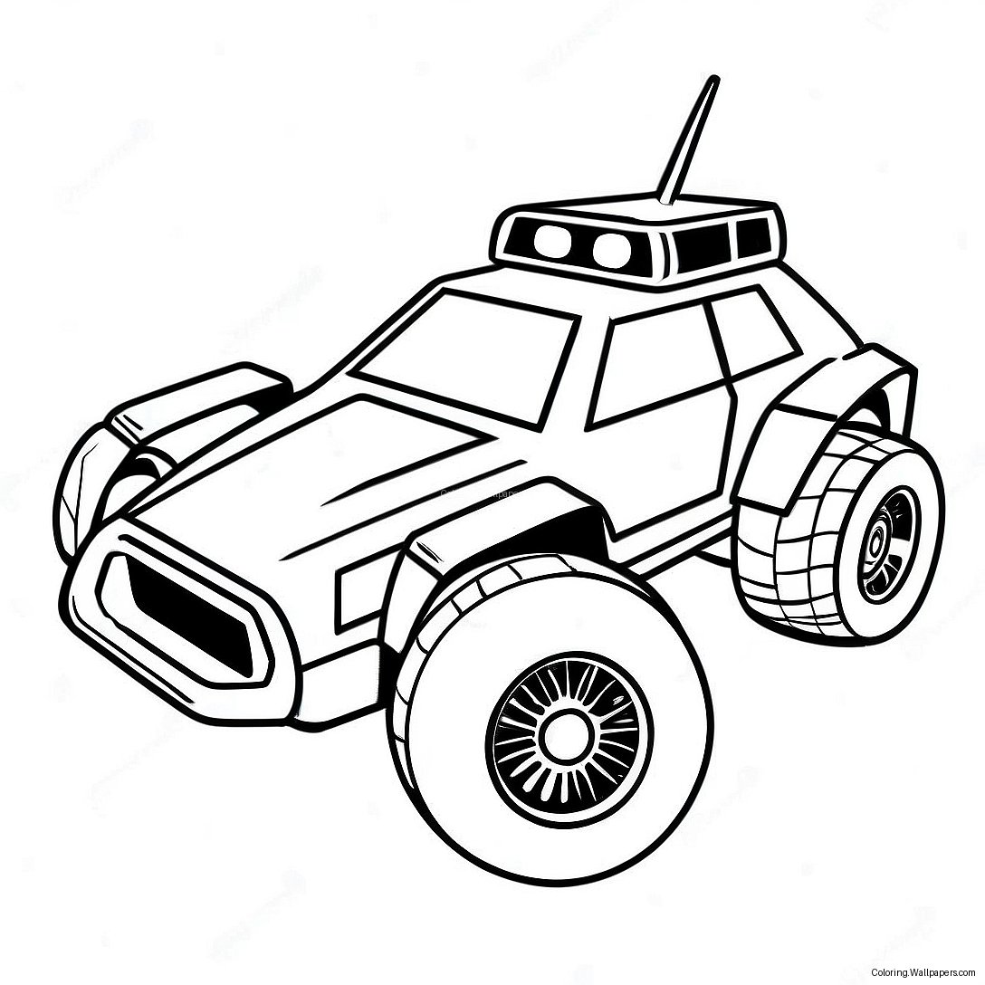 Página Para Colorear De Carreras De Coches De Rocket League 6630