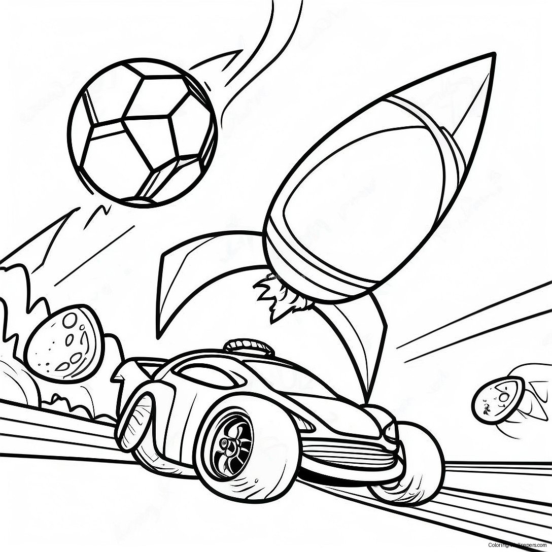 Página Para Colorear De Celebración De Gol De Rocket League 6639