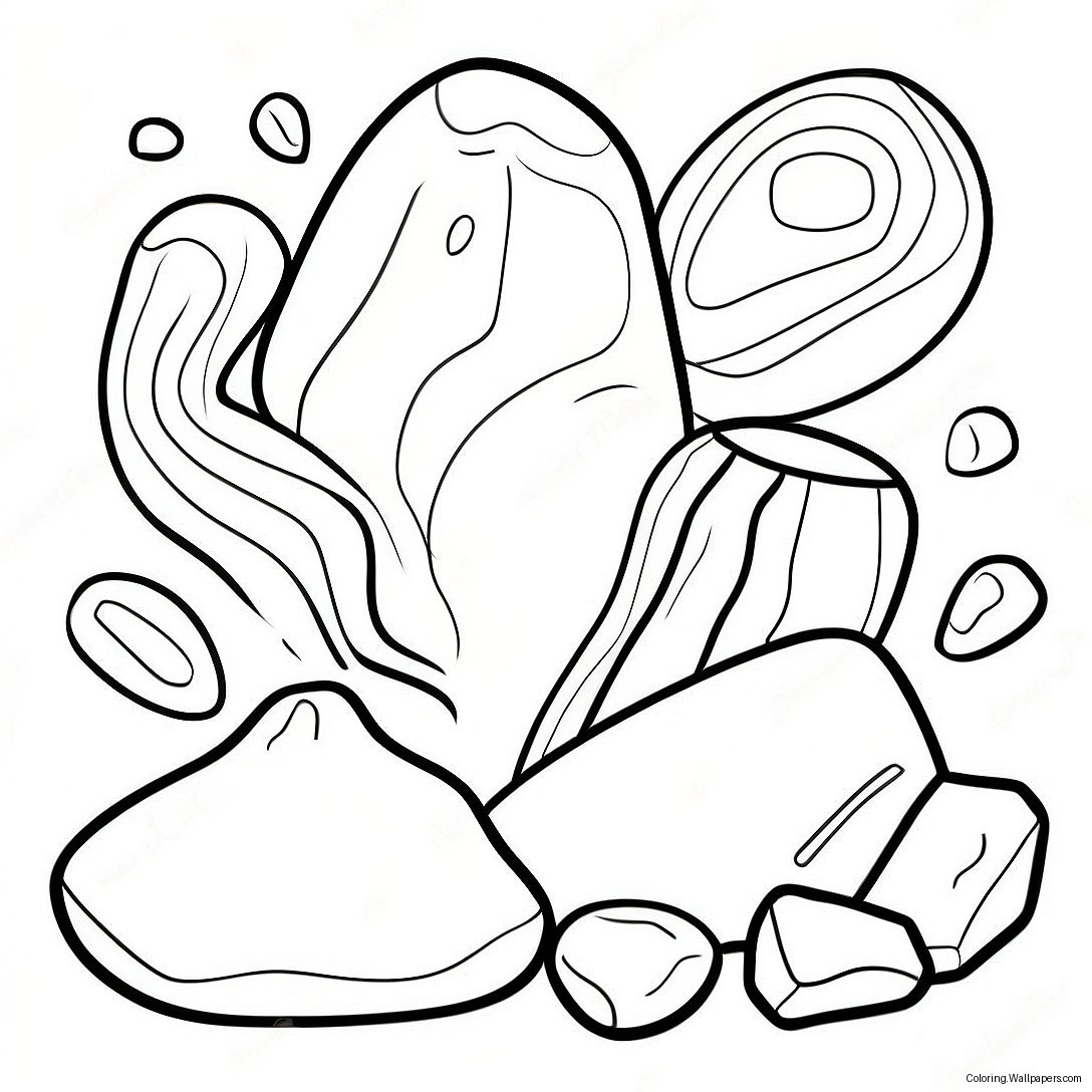 Rocks And Minerals Coloring Page 23467