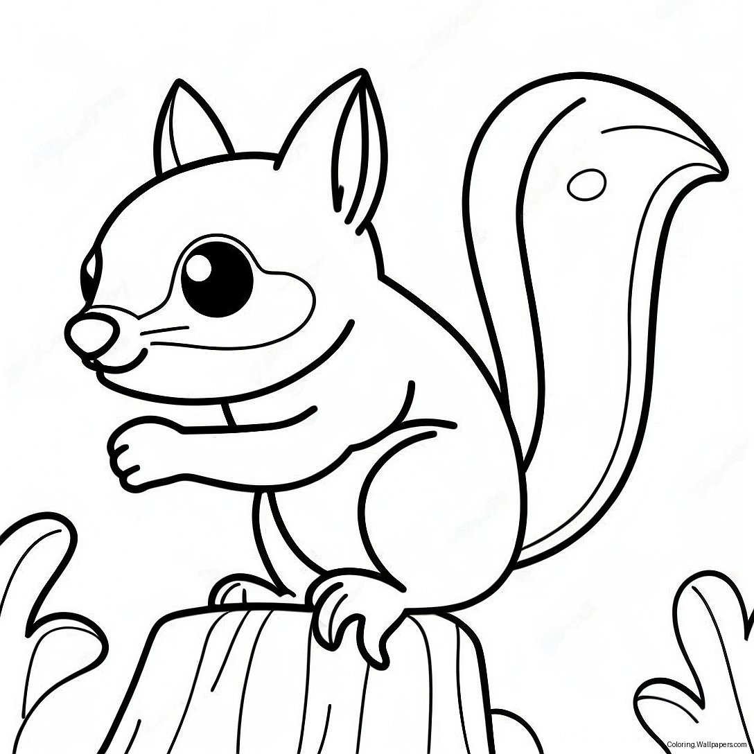 Rocky The Flying Squirrel Coloring Page 57276