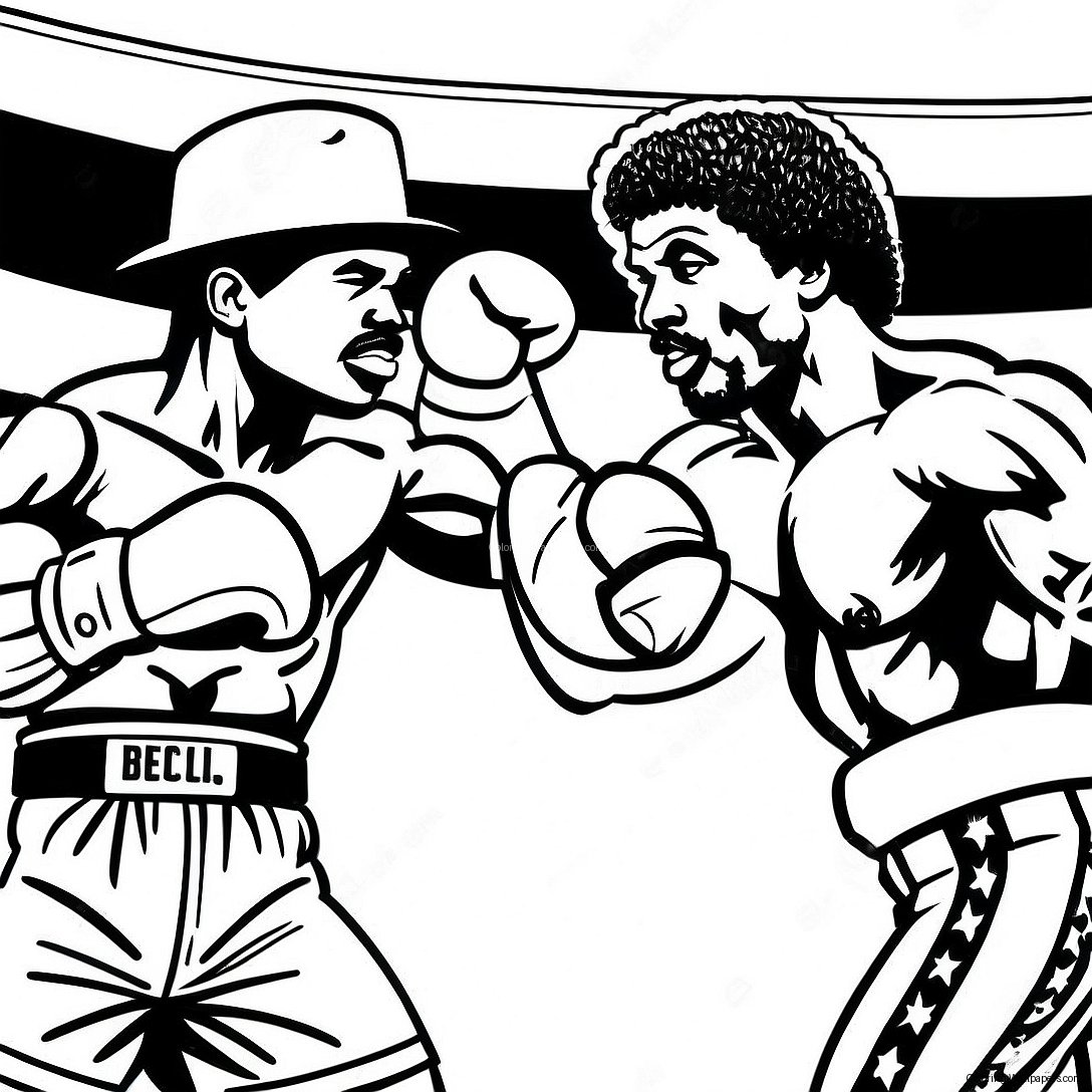 Rocky Vs Apollo Creed Coloring Page 9188