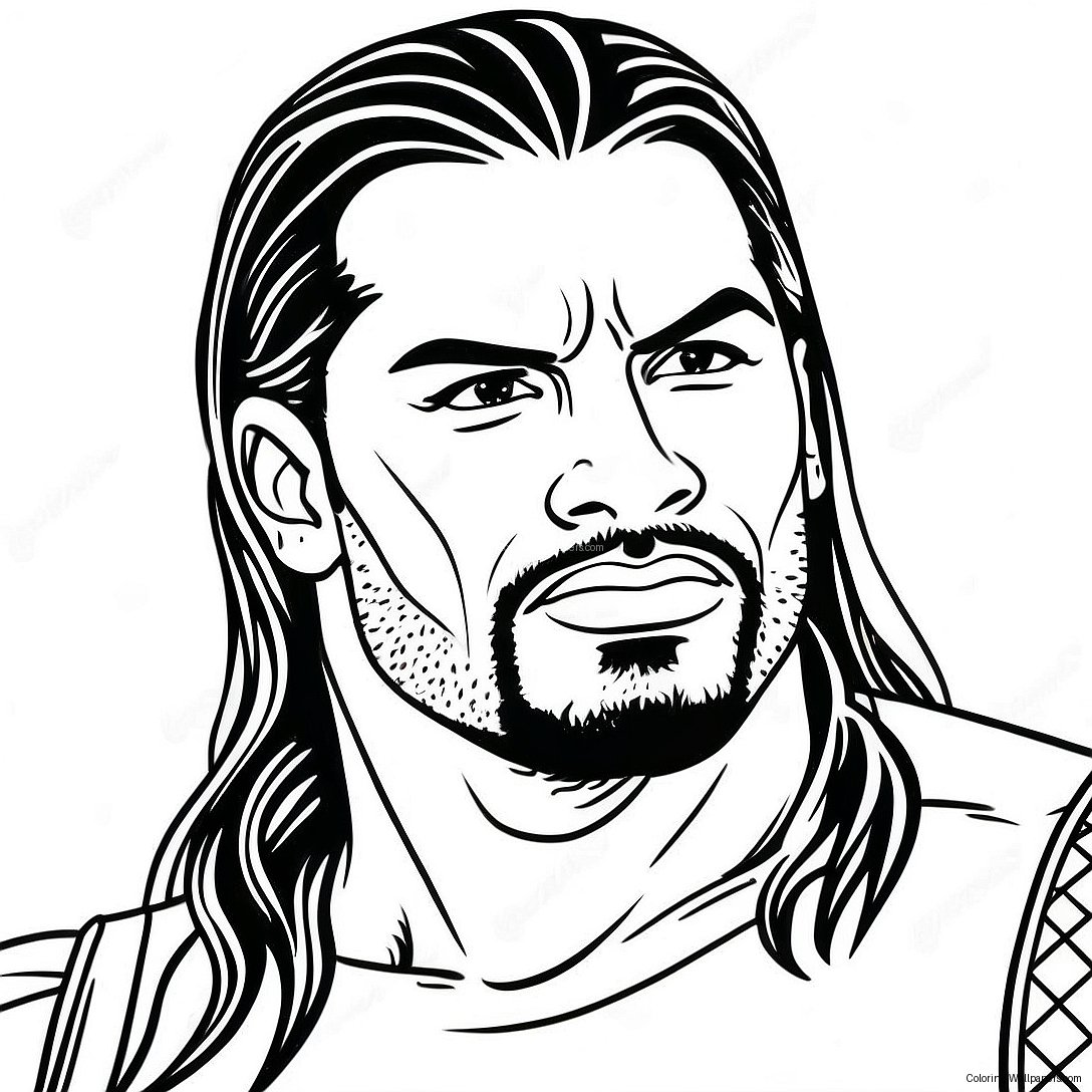 Roman Reigns Wwe Coloring Page 15117