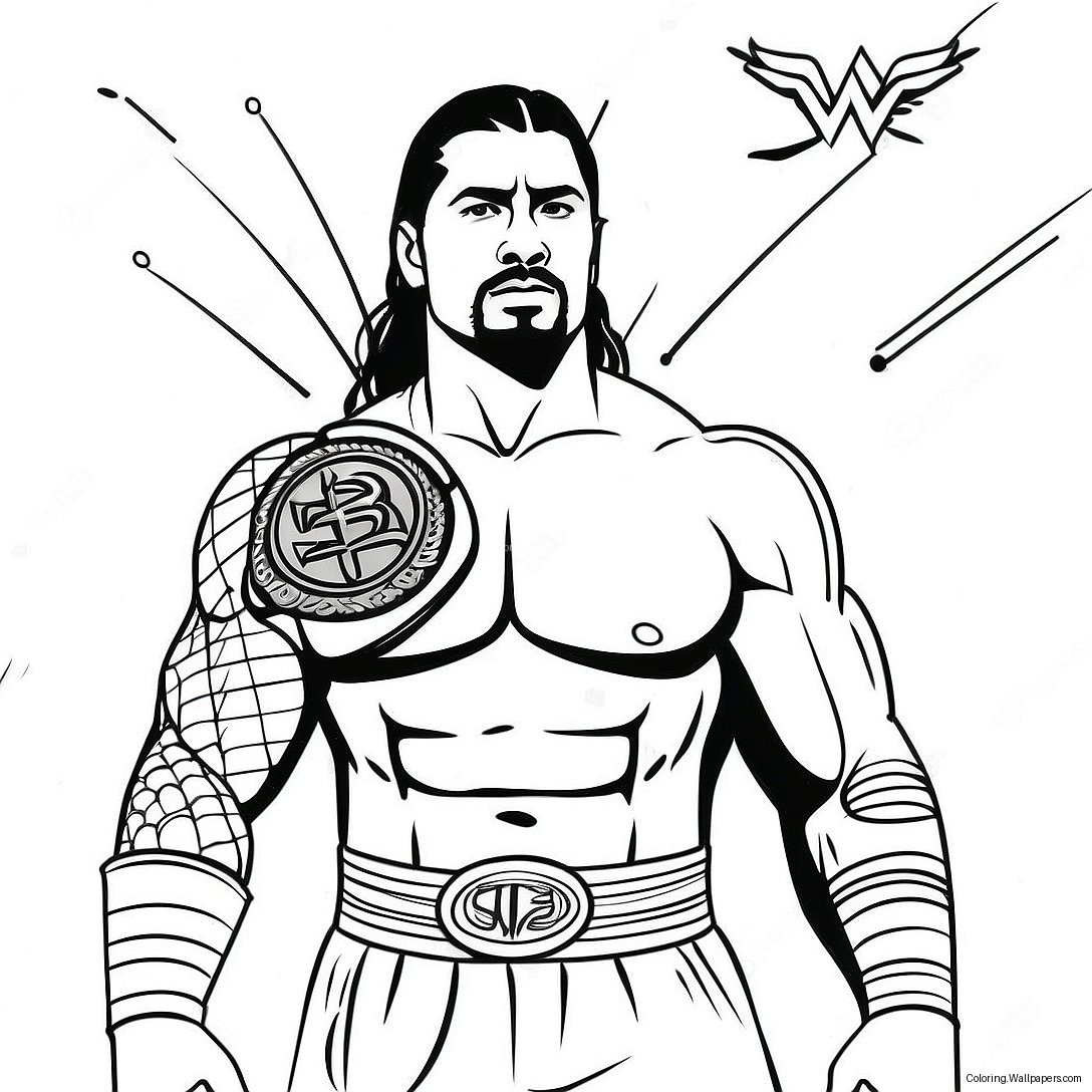 Page À Colorier Roman Reigns Wwe 15119