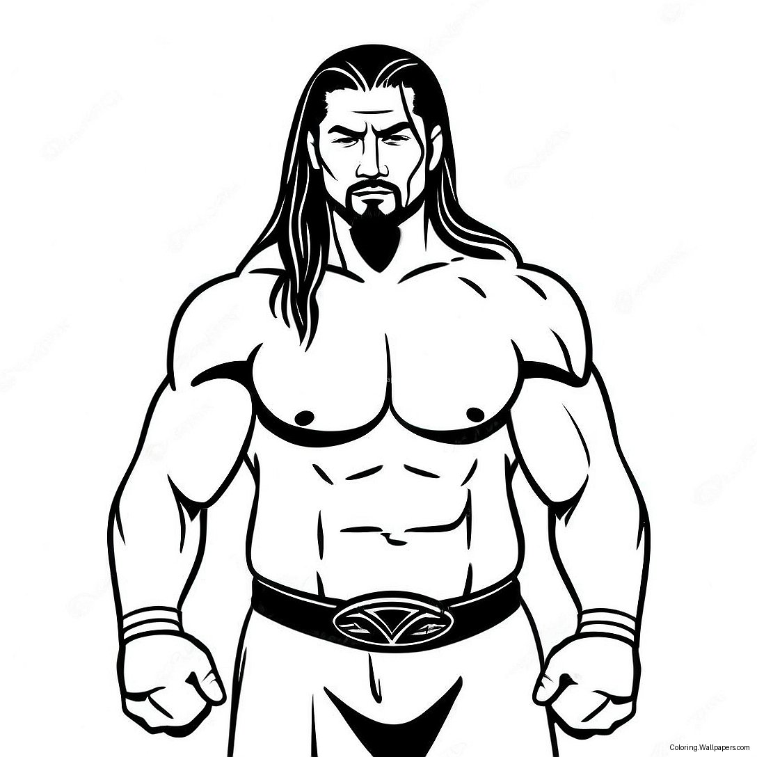 Página Para Colorir Do Roman Reigns Wwe 20405