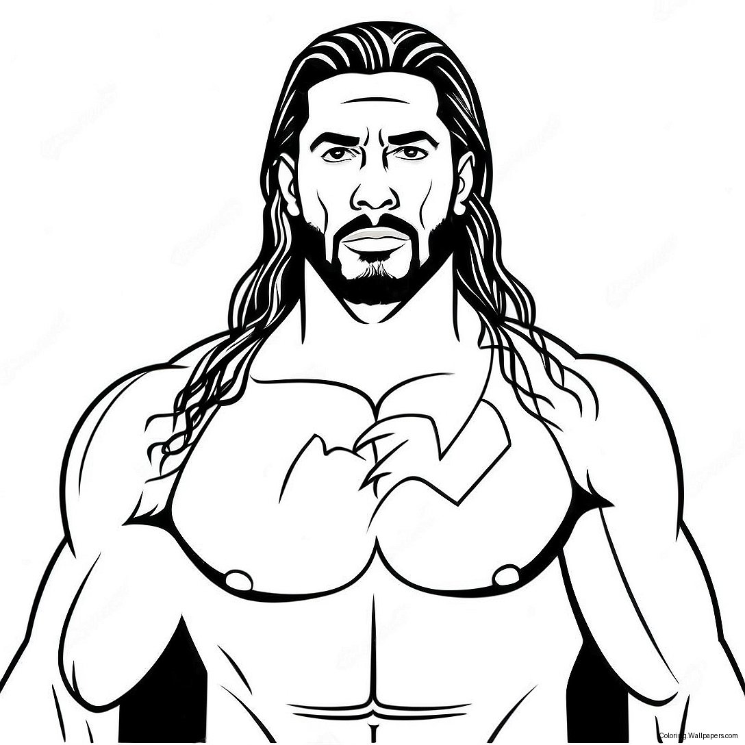 Roman Reigns Wwe Coloring Page 20406