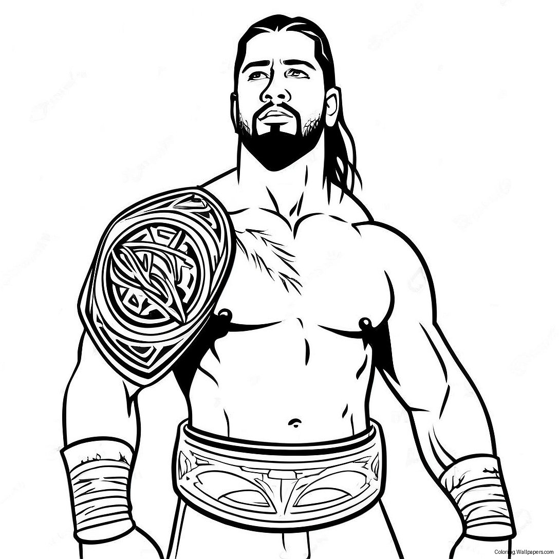 Roman Reigns Wwe Coloring Page 20407