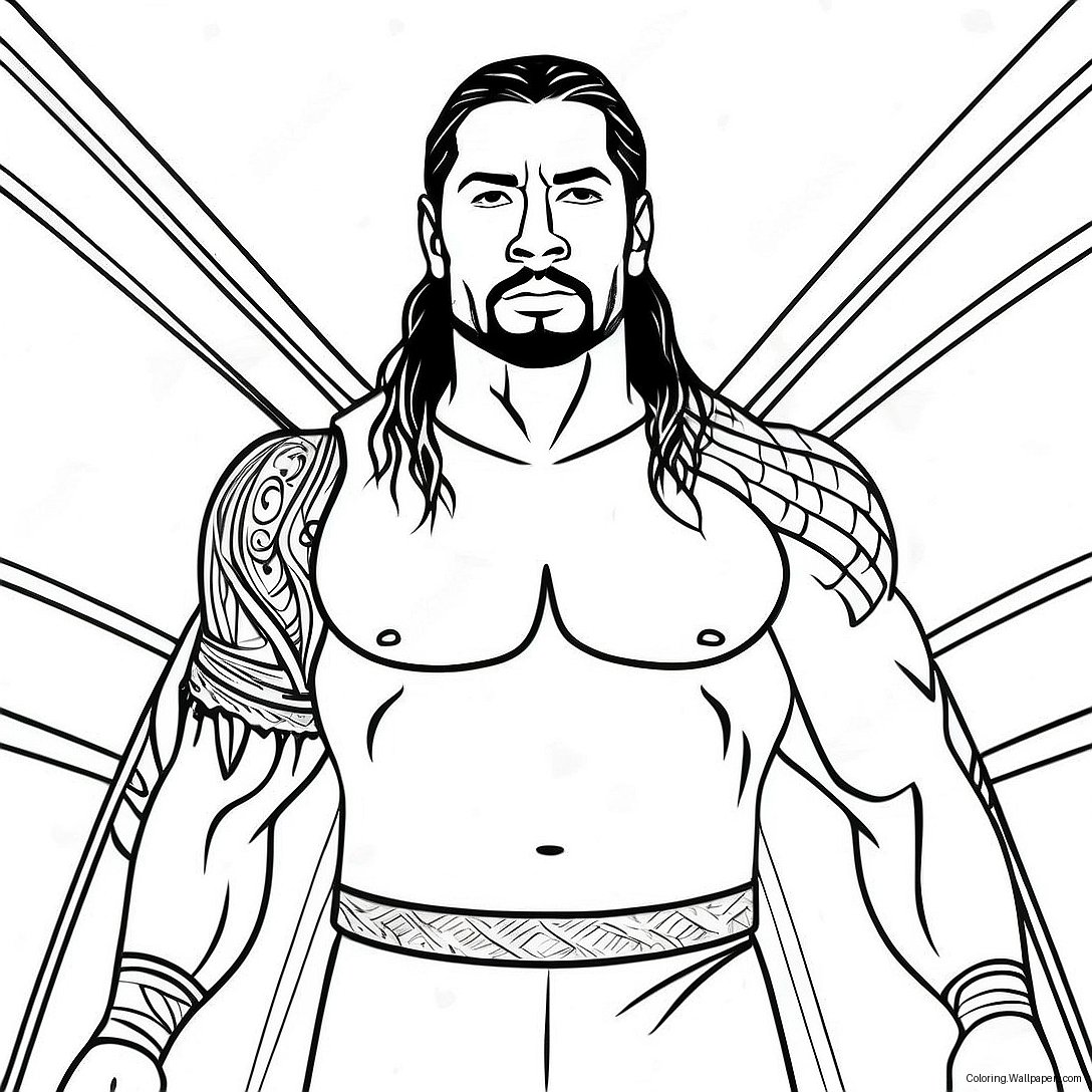 Pagina Da Colorare Roman Reigns Wwe 20408