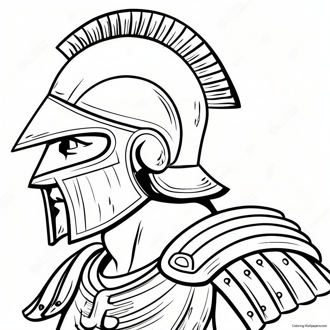 Roman Soldier Armor Coloring Page 48432