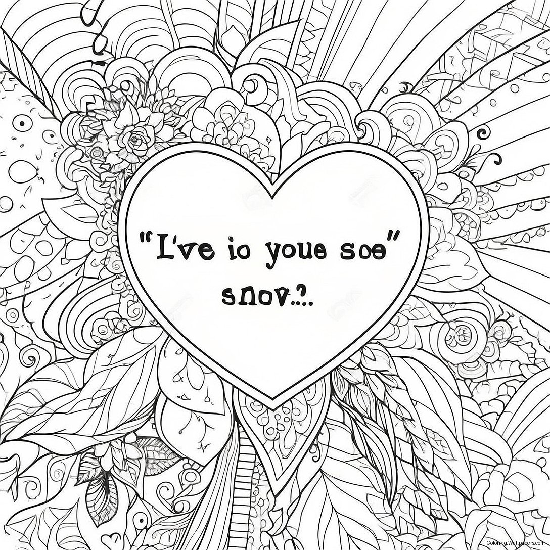 Romantic Love Quotes Coloring Page 51835