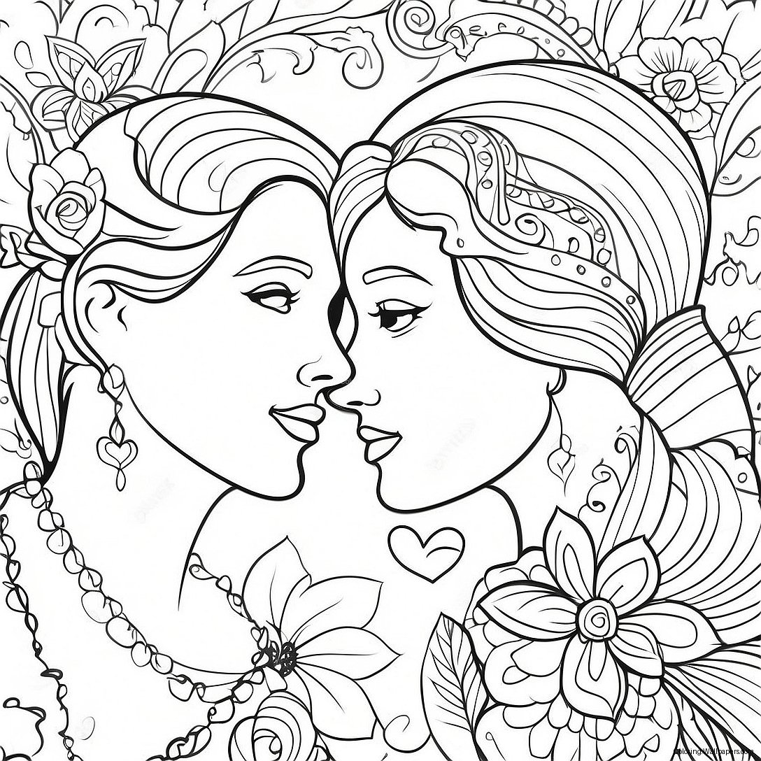 Romantic Soulmate Love Quotes Coloring Page 3414