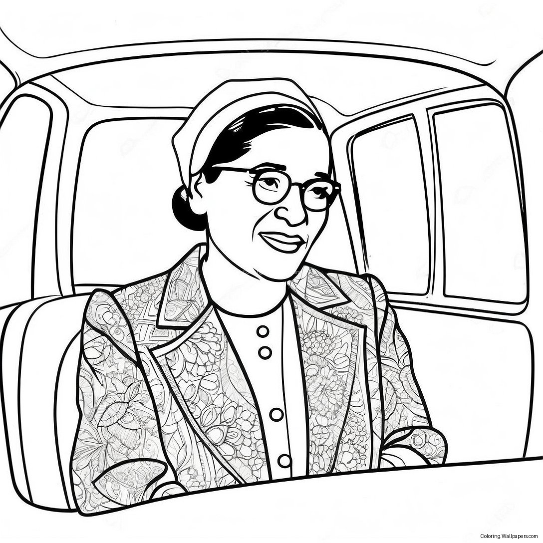 Rosa Parks Inspirational Coloring Page 26555