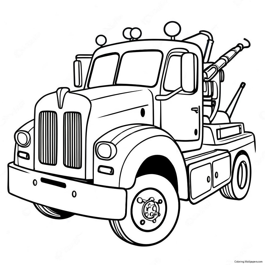 Rotator Tow Truck Coloring Page 46356