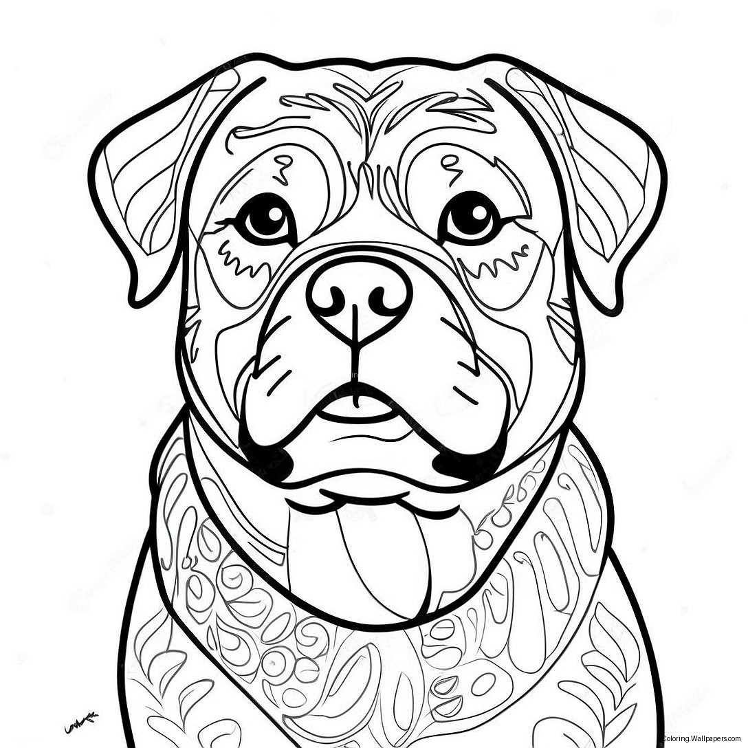 Página Para Colorear De Rottweiler 24321