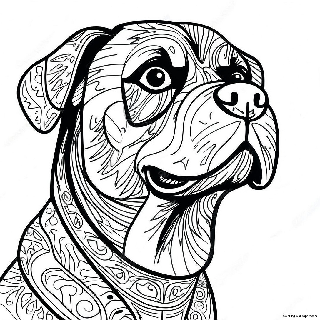 Rottweiler Coloring Page 24324