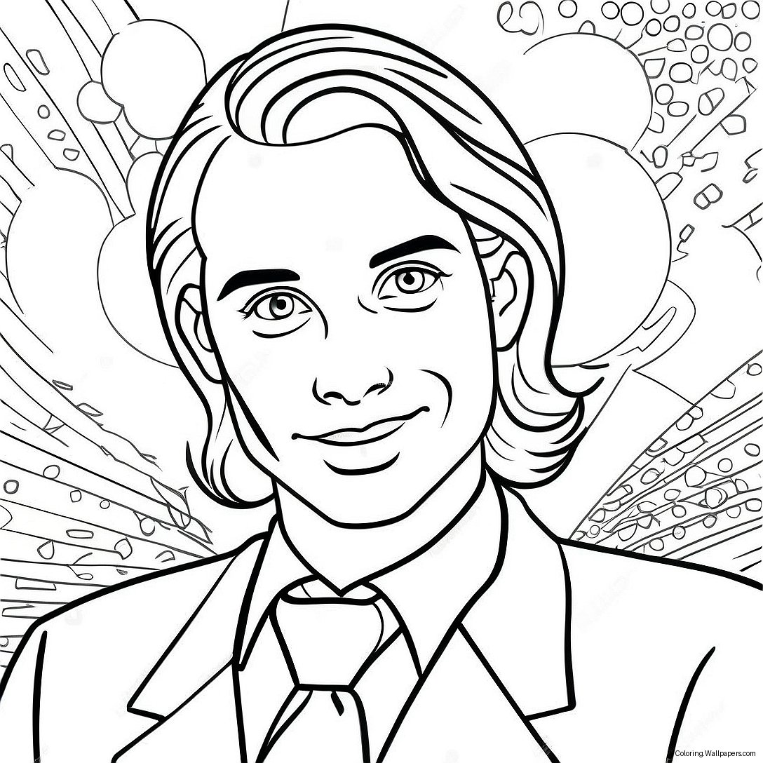 Roy Lichtenstein Pop Art Style Coloring Page 46804