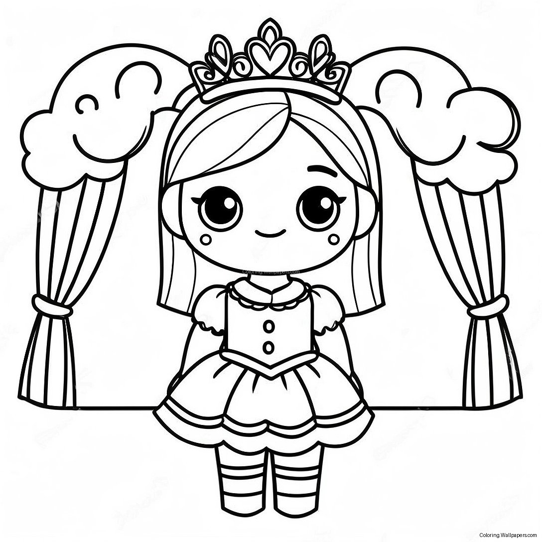 Royal High Roblox Girl In Fancy Dress Coloring Page 25605