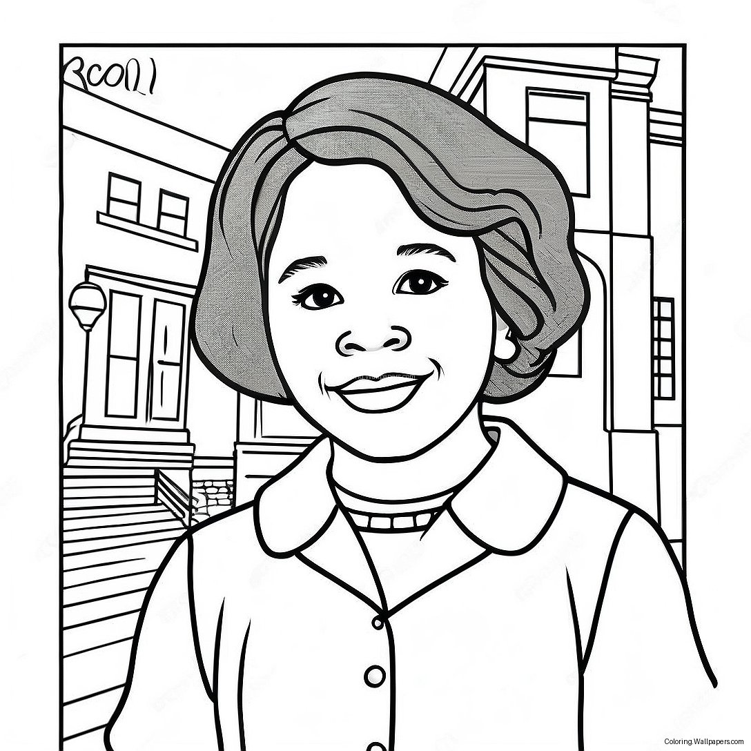 Ruby Bridges Historical Moment Coloring Page 28529