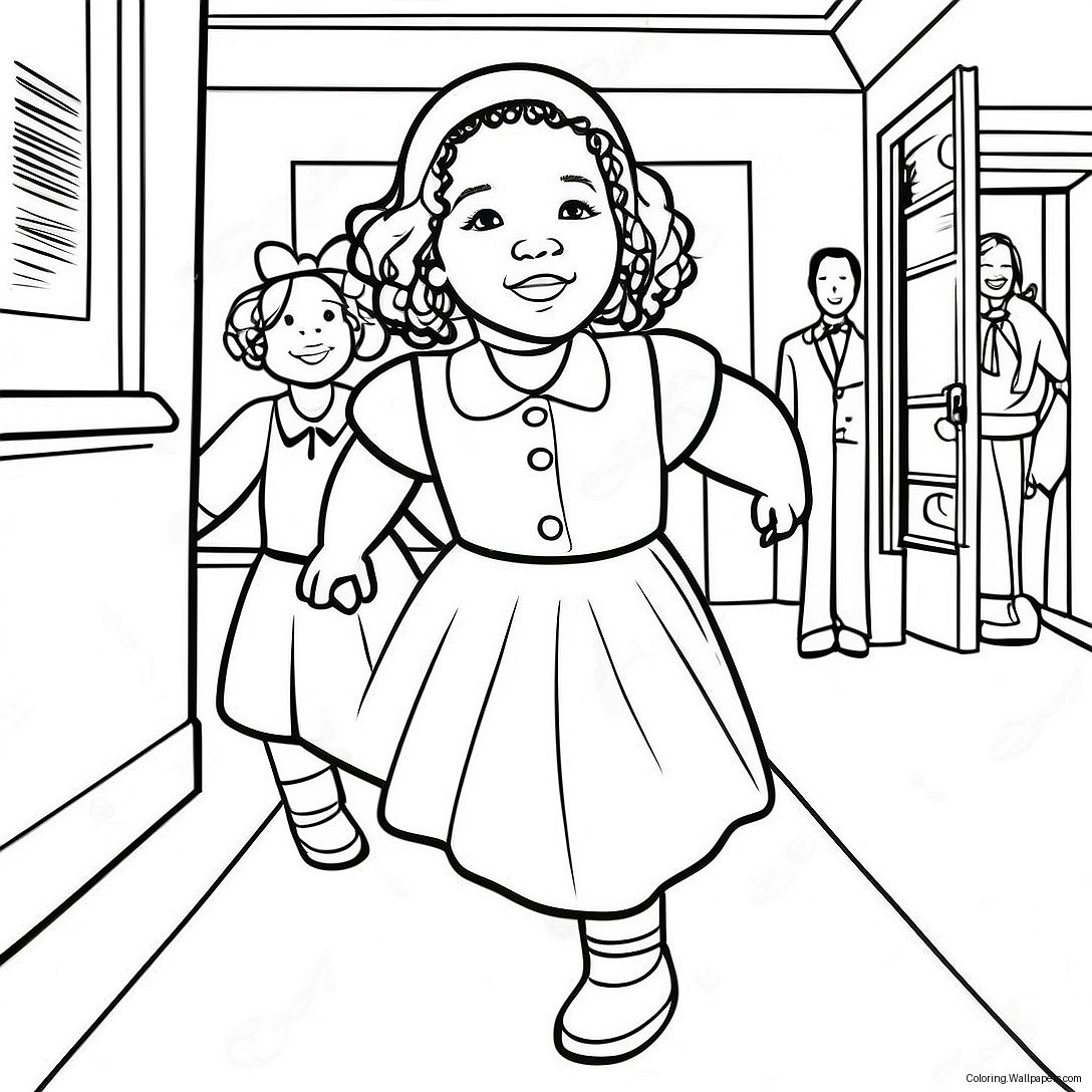 Pagina Da Colorare Del Momento Storico Di Ruby Bridges 28532