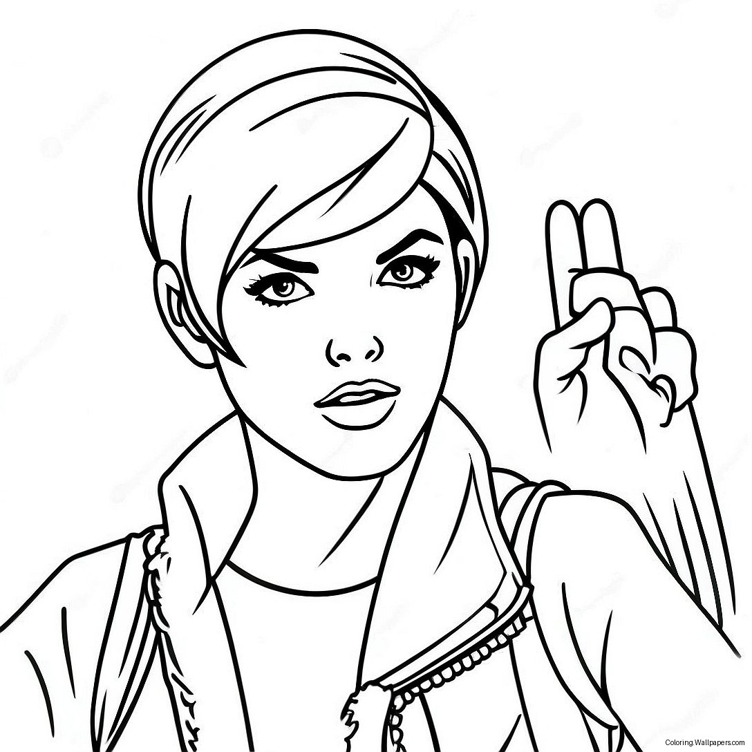 Ruby Rose In Action Coloring Page 34127