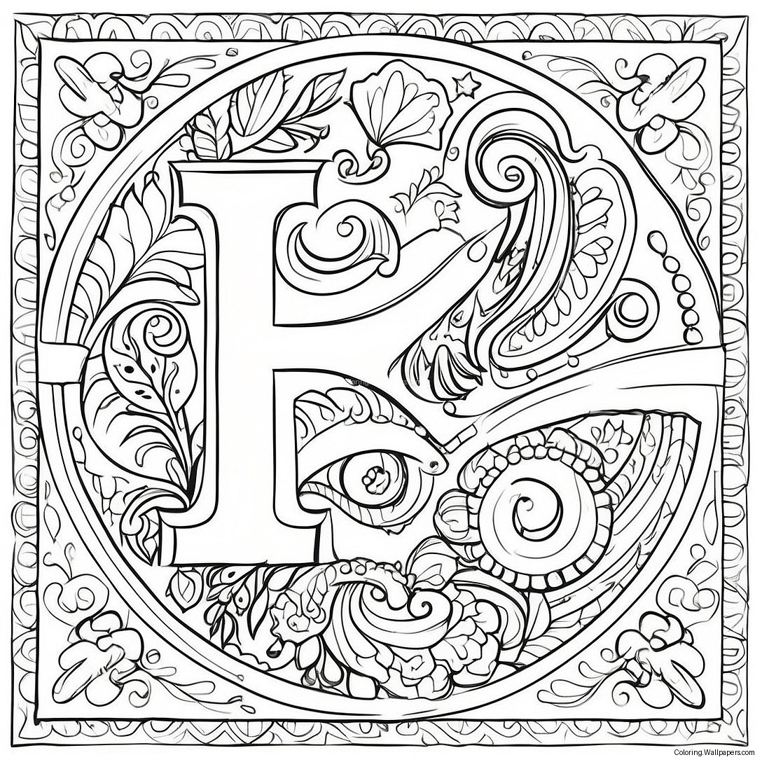 Russian Alphabet Coloring Page 9485