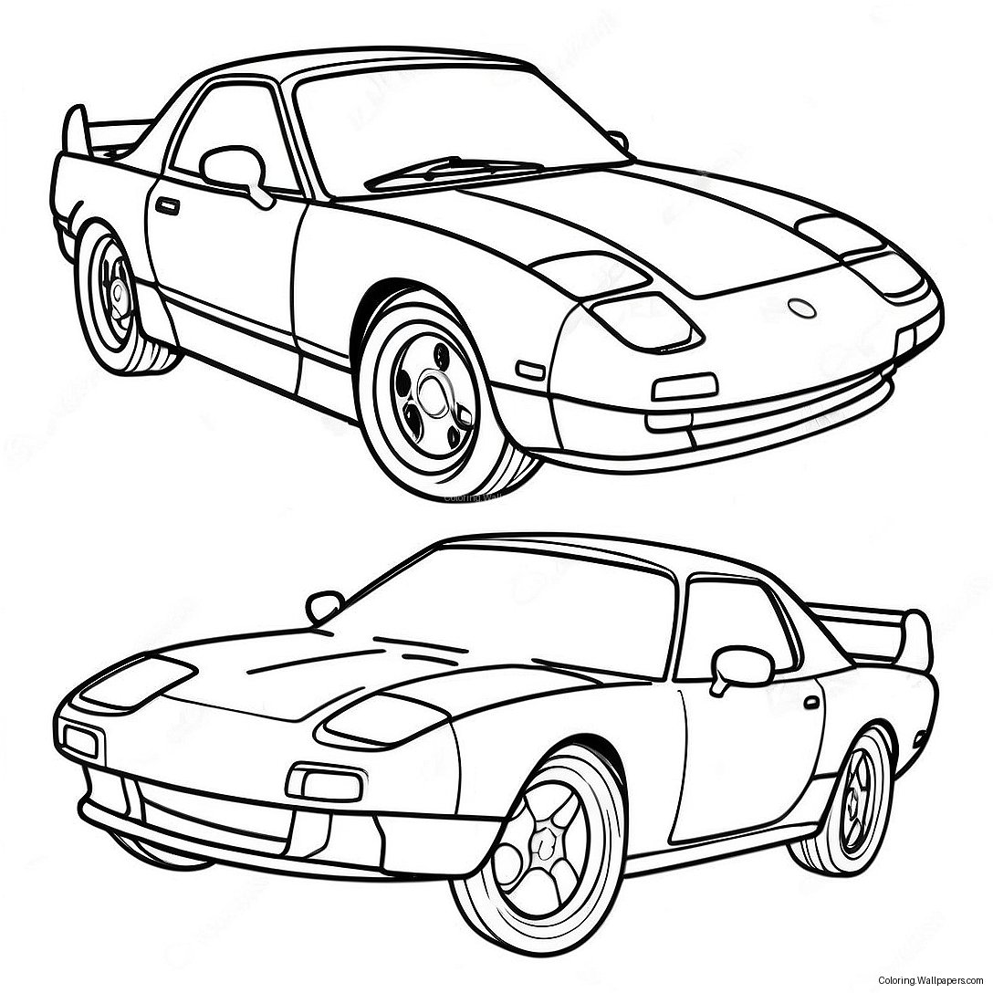 صفحة تلوين سيارة Rx7 الرياضية 51232