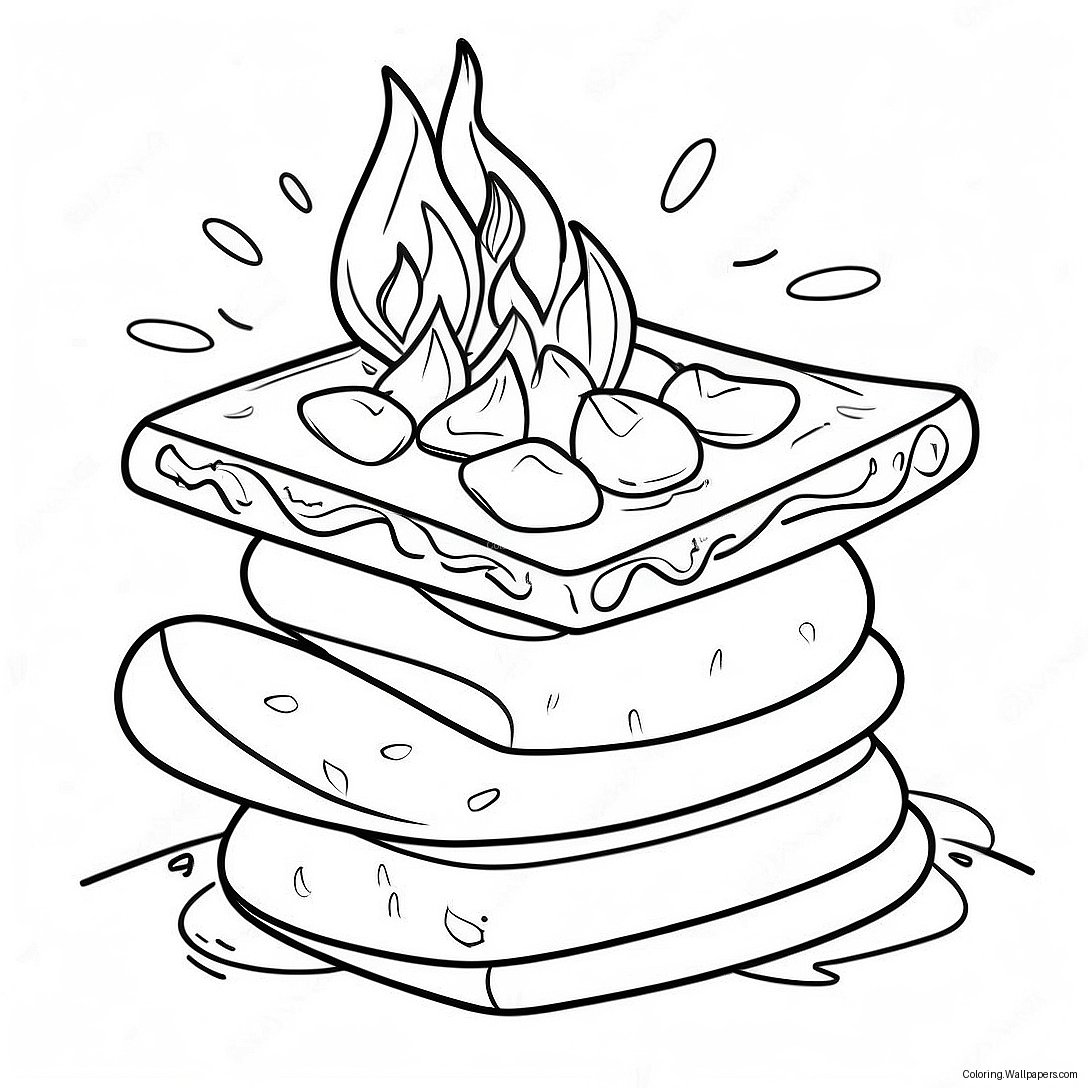 S'more Coloring Page 13682