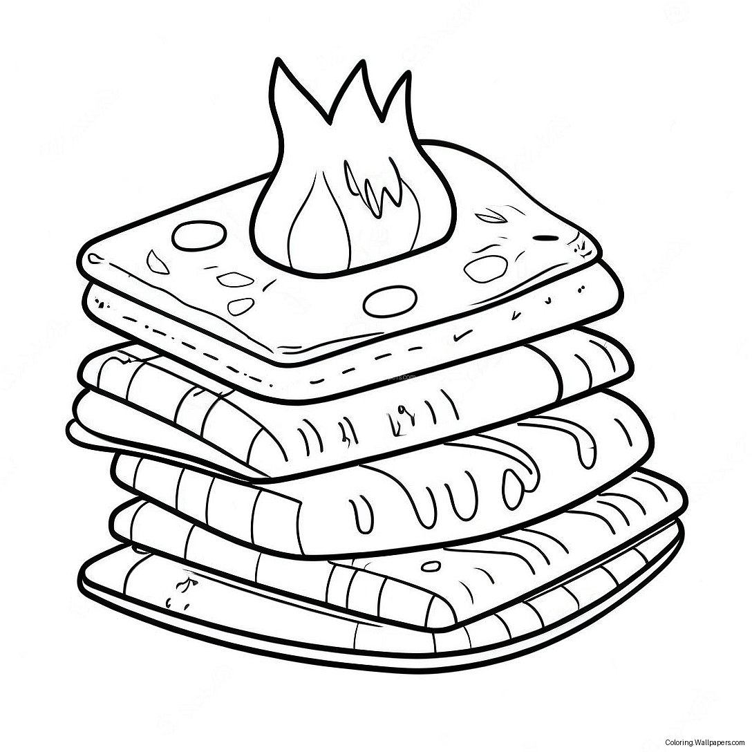 S'mores Coloring Page 15155