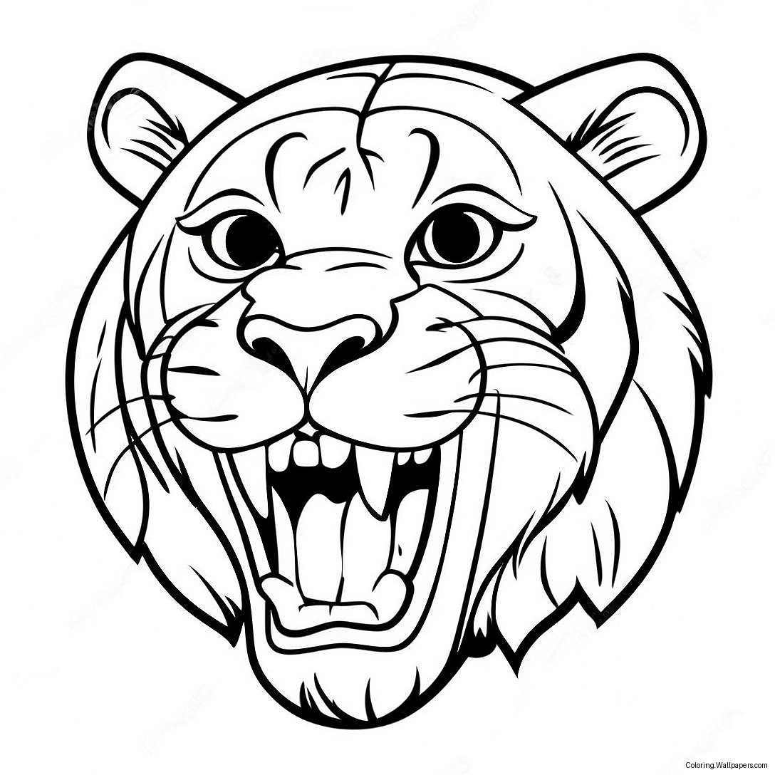 Saber Tooth Tiger Coloring Page 22381