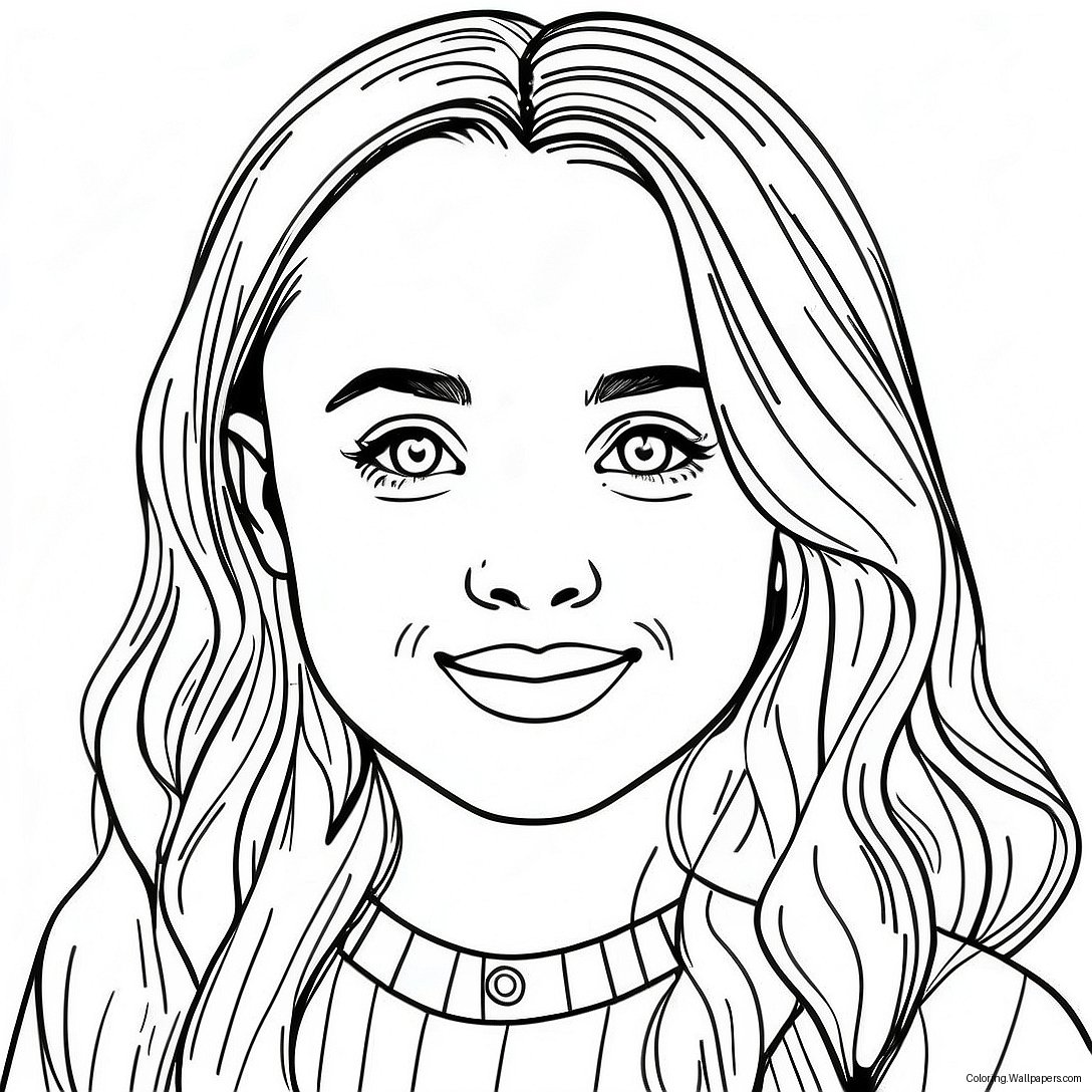 Sabrina Carpenter Portrait Coloring Page 32036