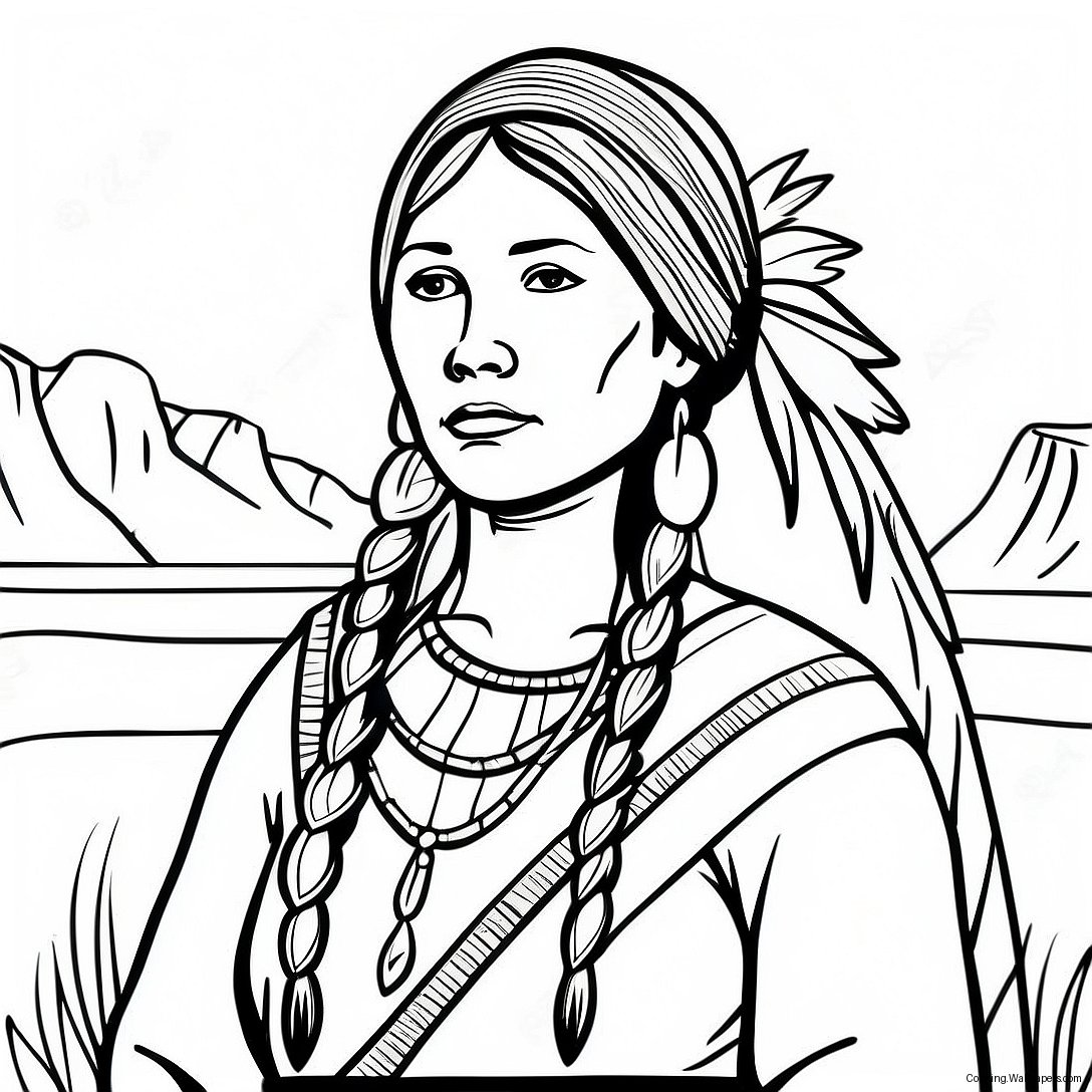 Pagina Da Colorare Di Sacagawea 38558