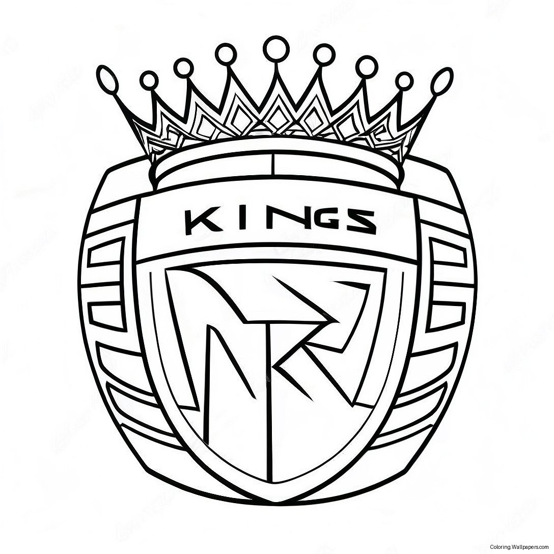 Pagina De Colorat Cu Logo-Ul Sacramento Kings 26817