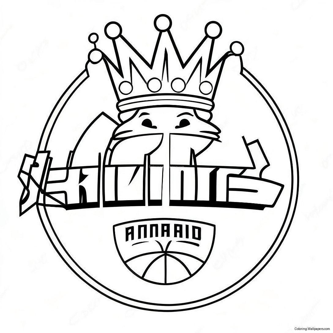 หน้าระบายสีโลโก้ Sacramento Kings 26820