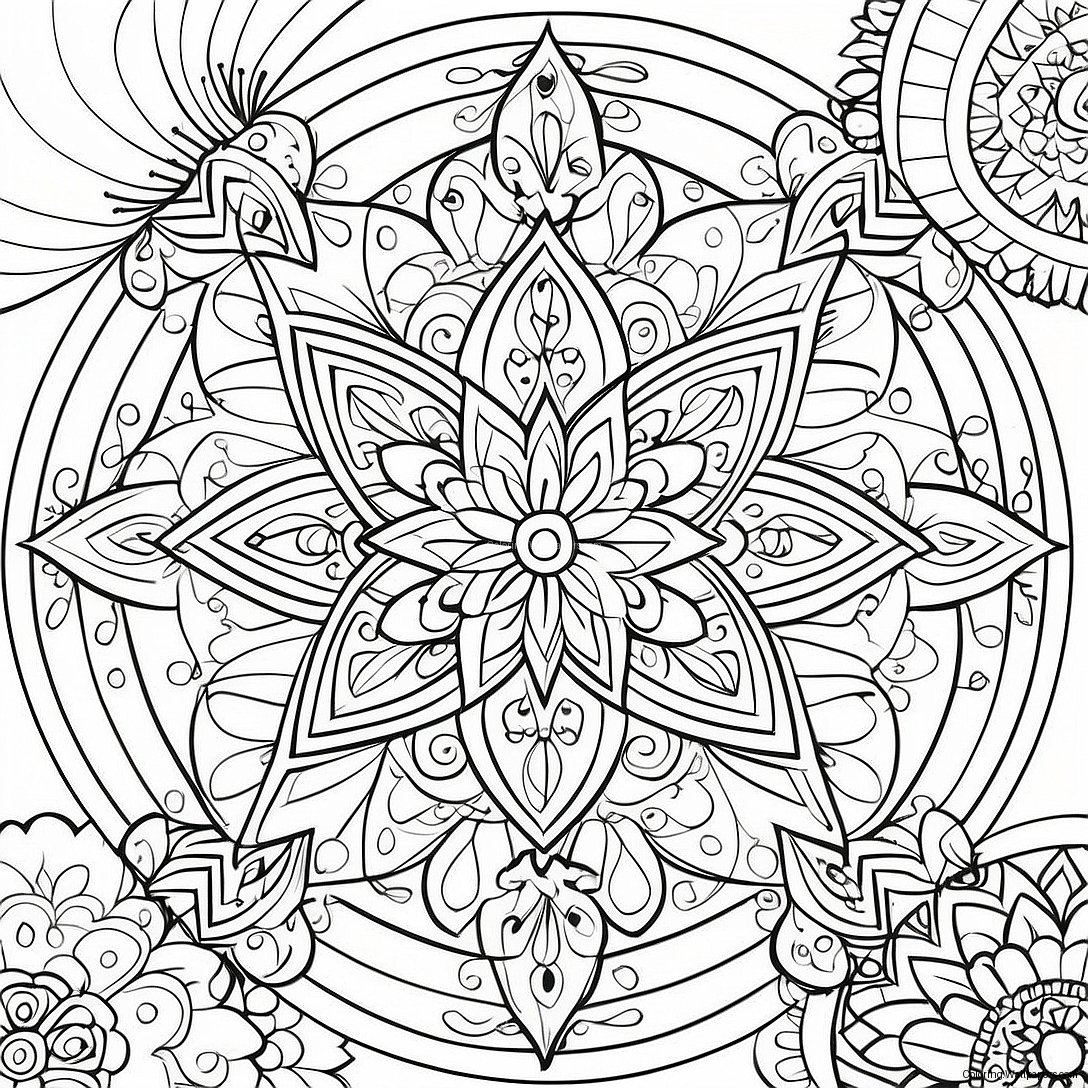 Sacred Geometry Mandala Coloring Page 31085