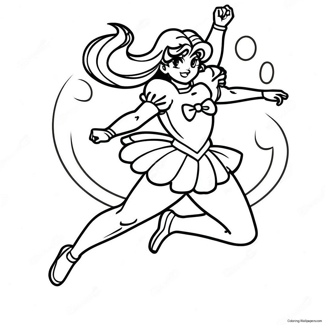 Sailor Jupiter In A Dynamic Pose Coloring Page 49084