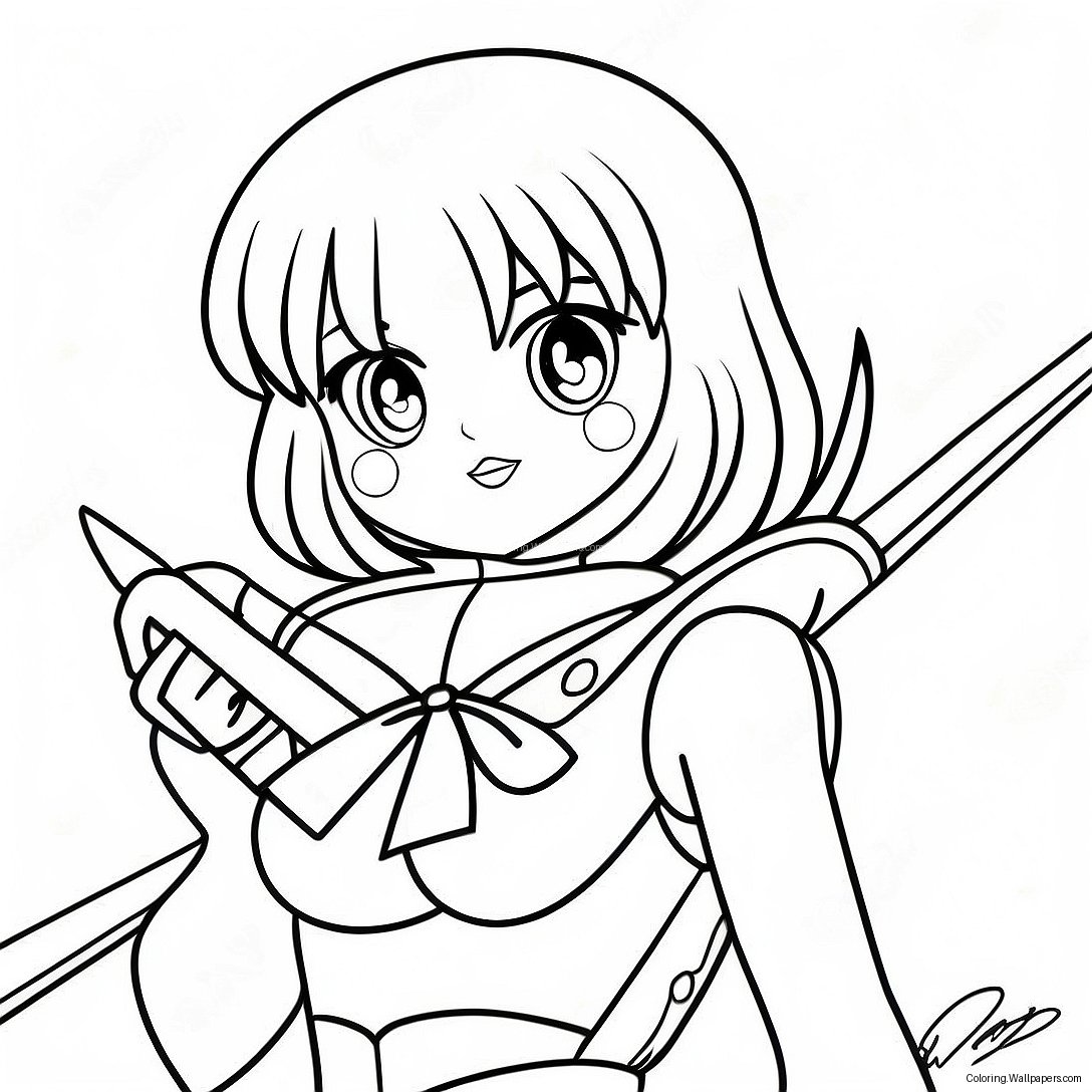 Página Para Colorear De Sailor Saturn 37334