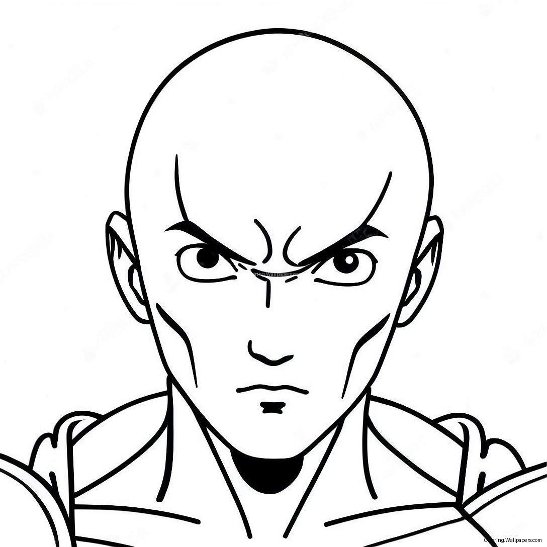 Saitama's Serious Face Coloring Page 34569