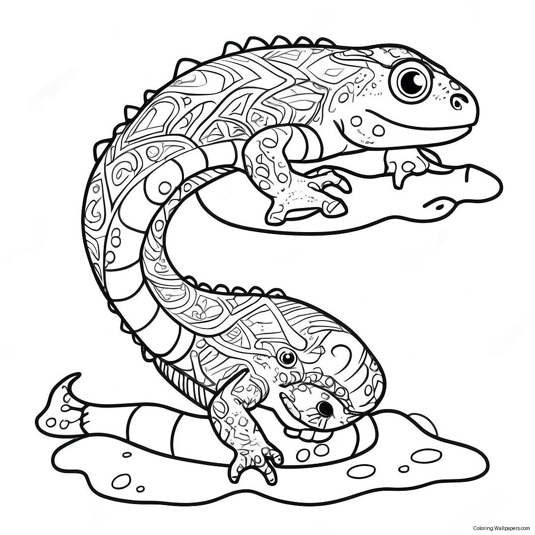 Salamander Coloring Page 24125