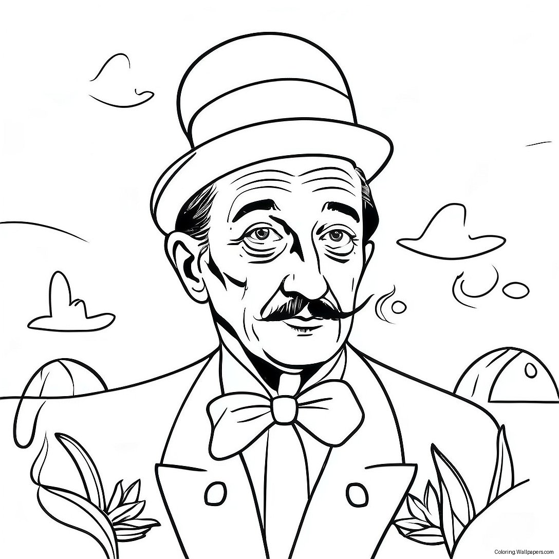 Salvador Dali Surrealist Artwork Coloring Page 52829