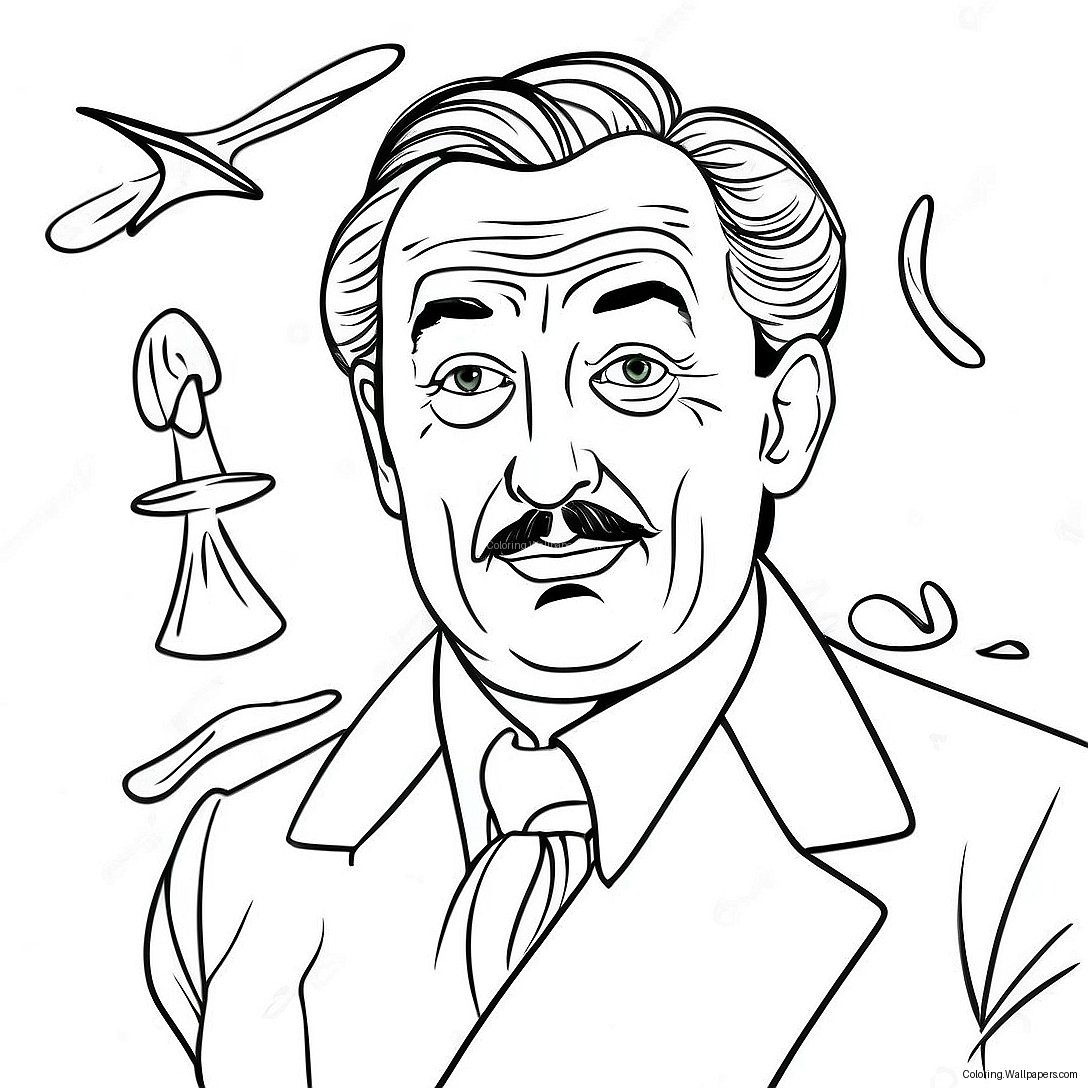 Salvador Dali Surrealist Artwork Coloring Page 52830