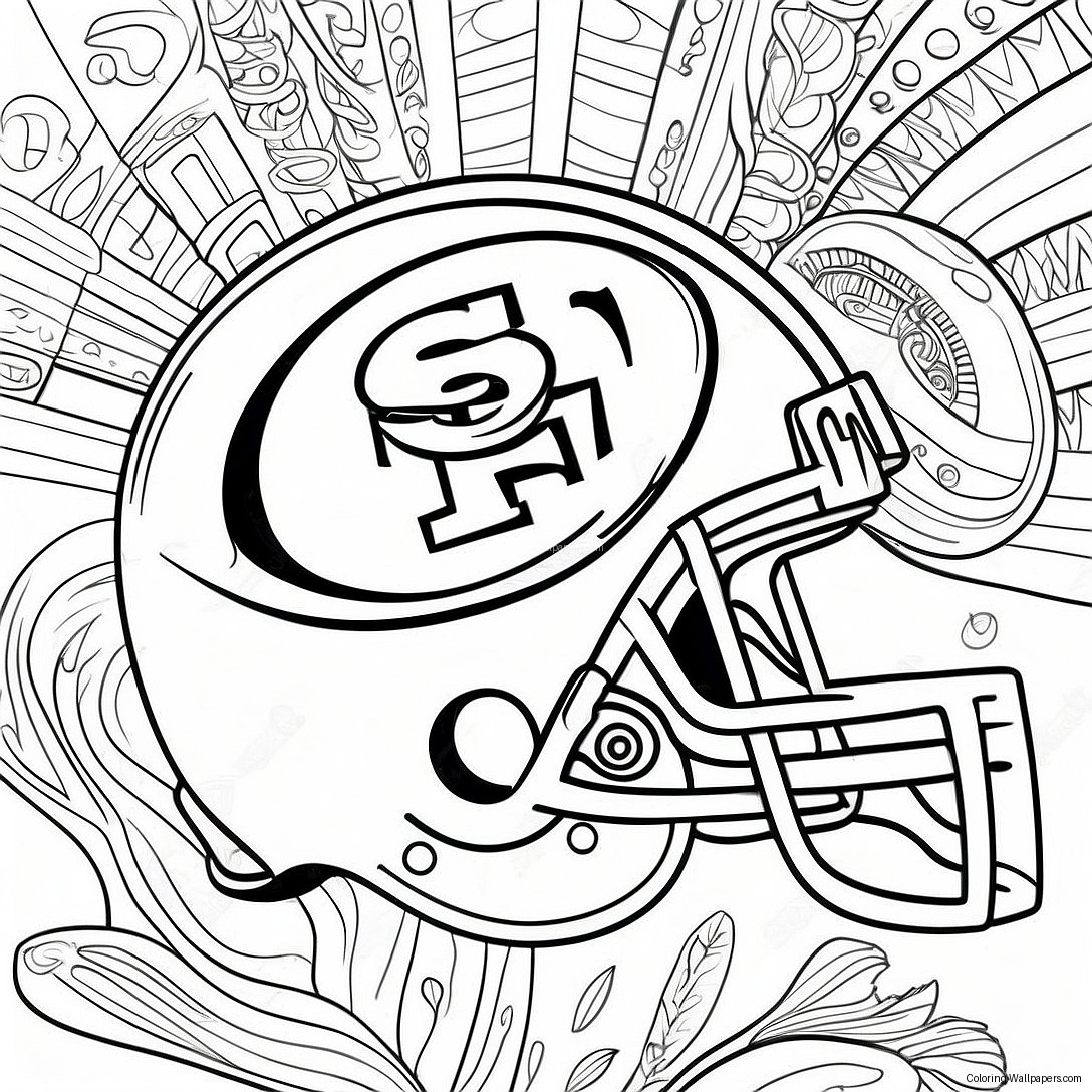 San Francisco 49ers Logo Värittämissivu 9256