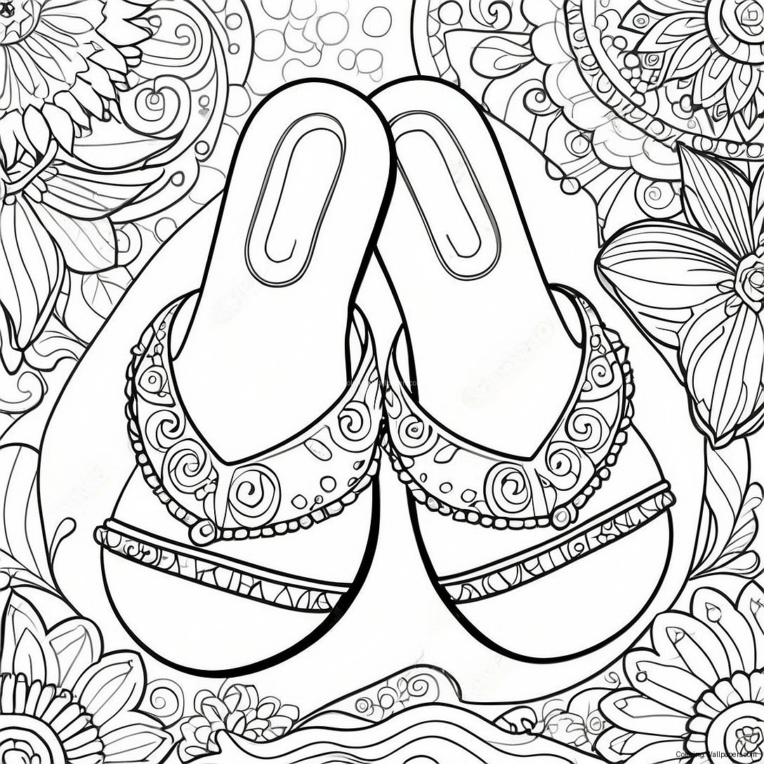 Sandals Coloring Page (41373-32697)