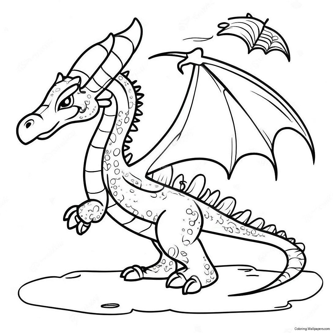 Sandwing Dragon Coloring Page 30952