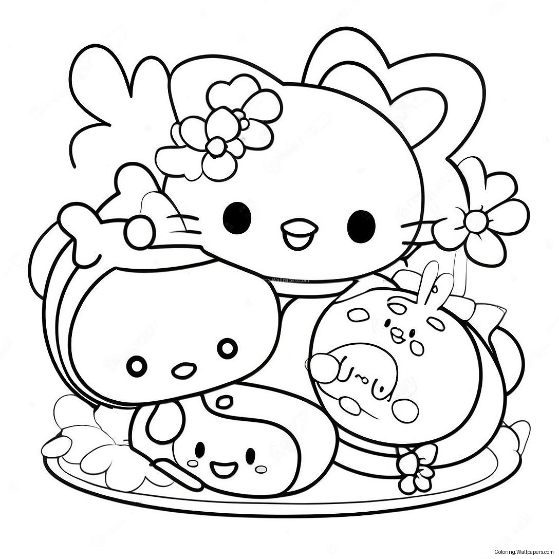 Sanrio Characters Coloring Page 38382