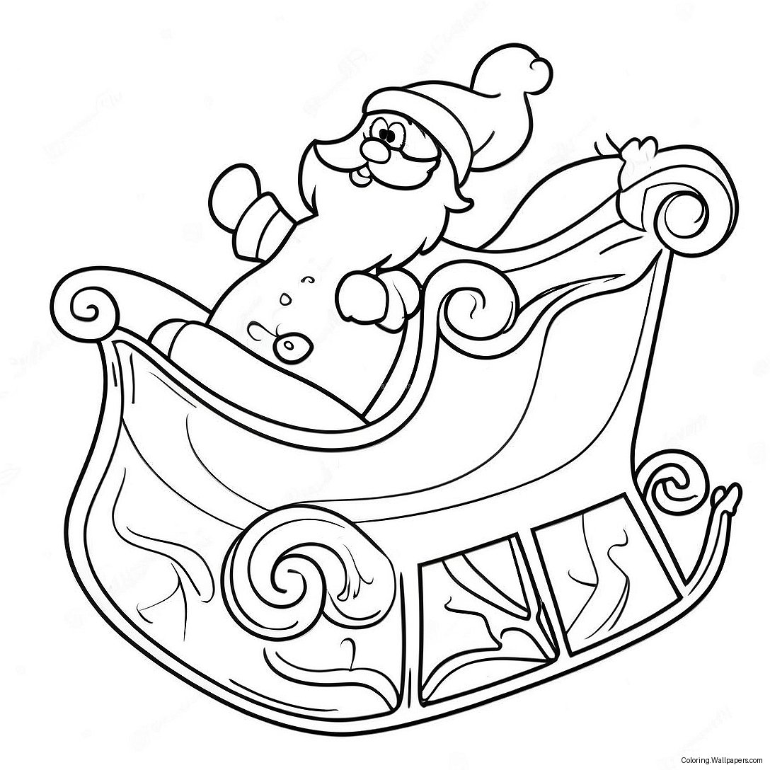 Santas Slede Kleurplaat 27407