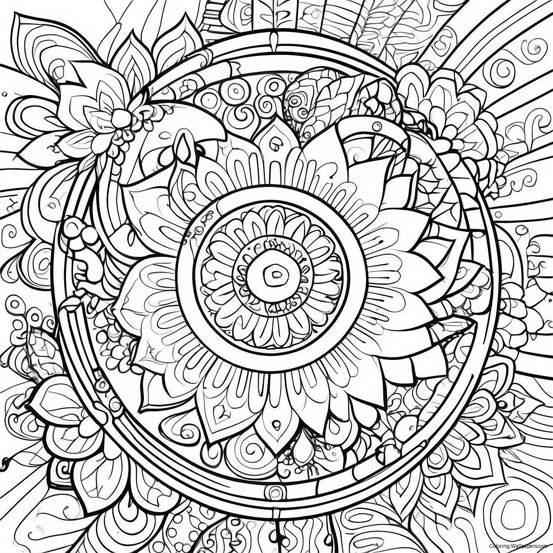 Tillfredsställande Mandala Målarbild 9228