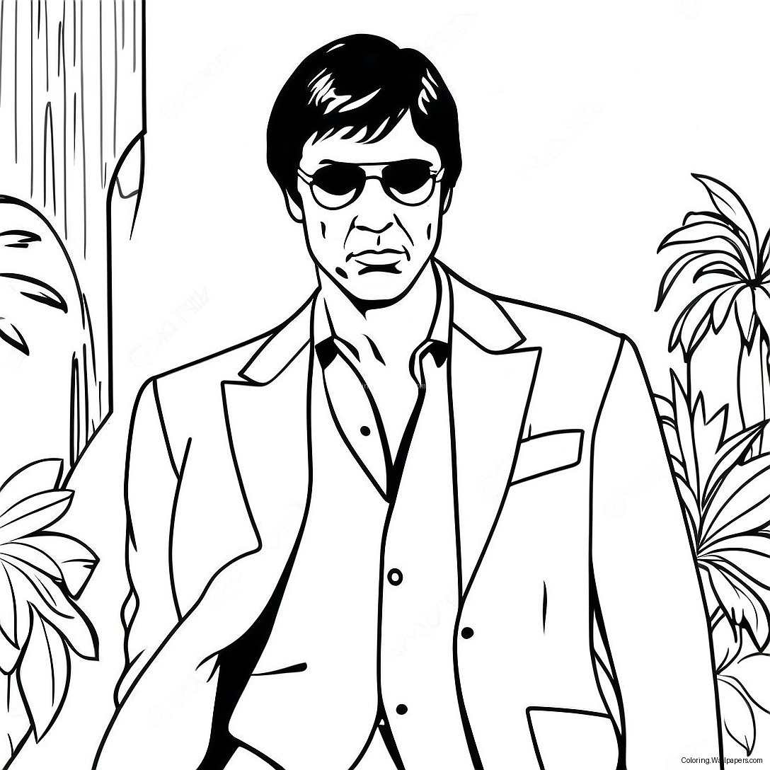 Scarface Movie Poster Coloring Page 27308