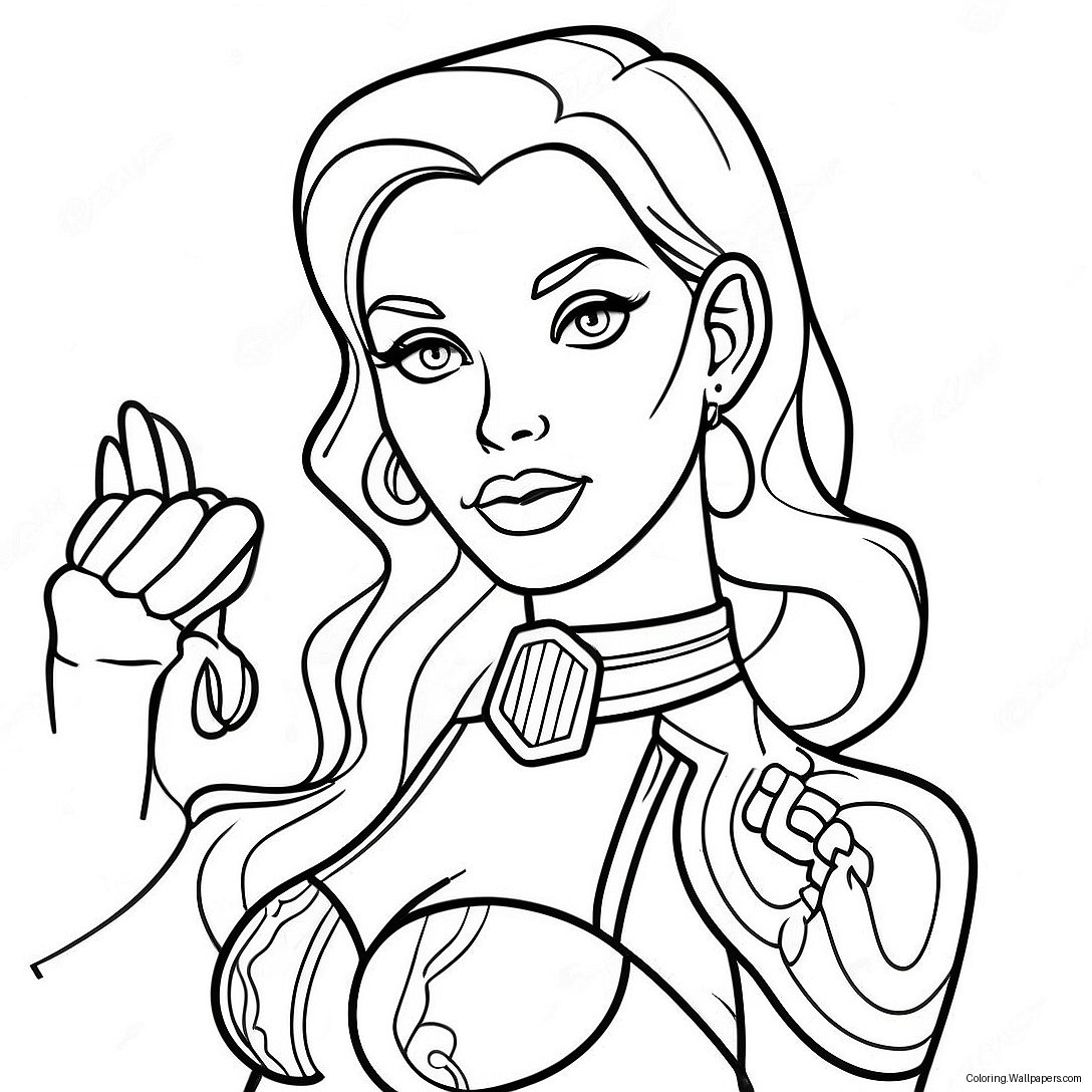 Scarlet Overkill In Her Glamorous Outfit Coloring Page 47821