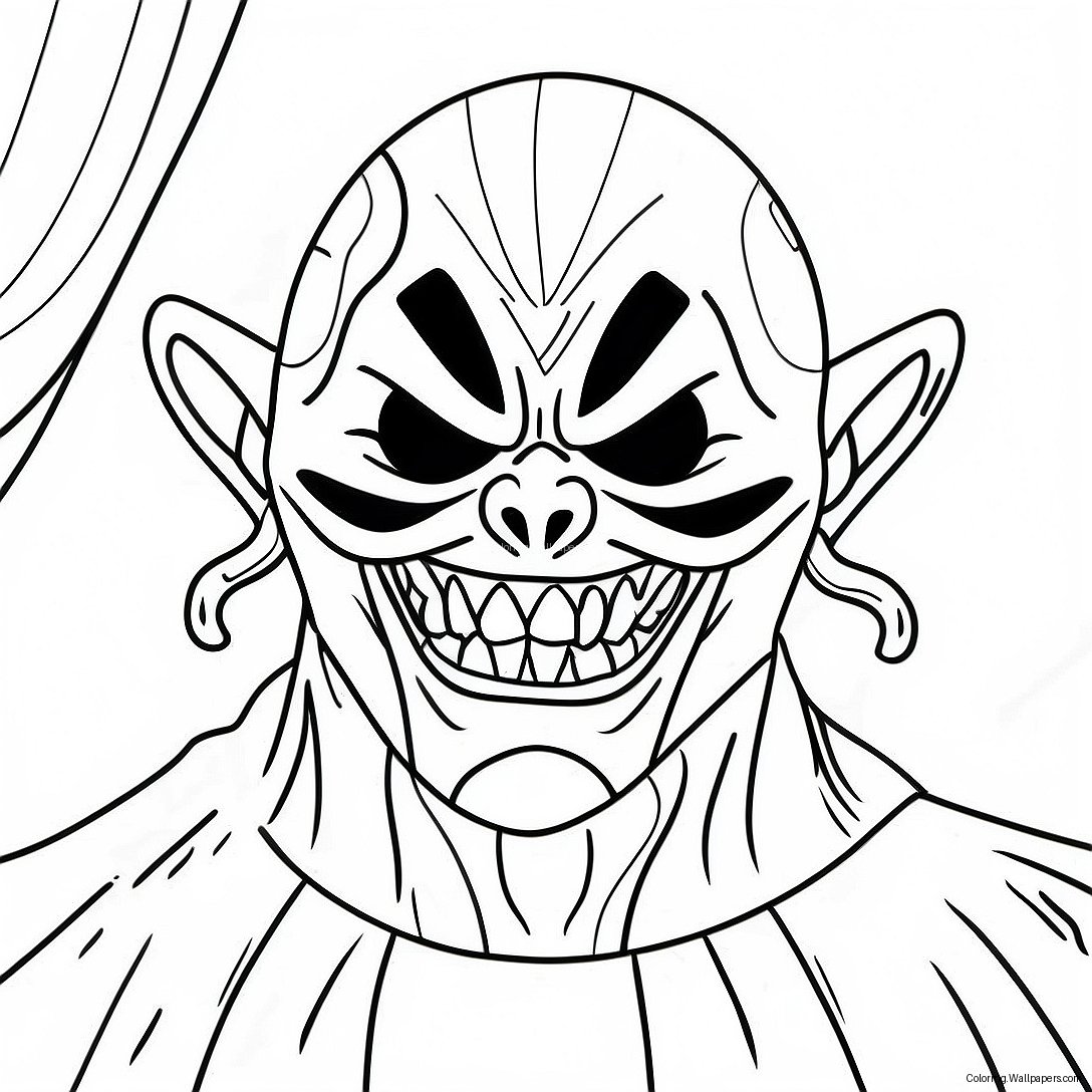 Scary Boogeyman In The Shadows Coloring Page 53241